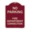 Signmission No Parking No Parking Fire Department Connection Heavy-Gauge Aluminum Sign, 24" x 18", BU-1824-23670 A-DES-BU-1824-23670 - alternate 1